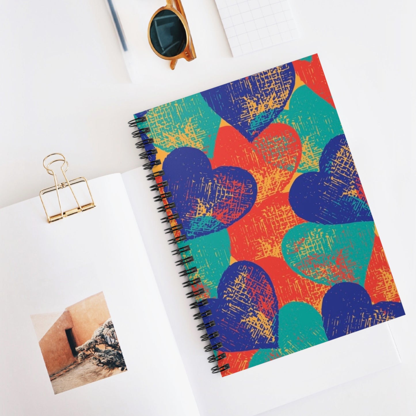 Colorful Heart Spiral Notebook for Creativity and Love