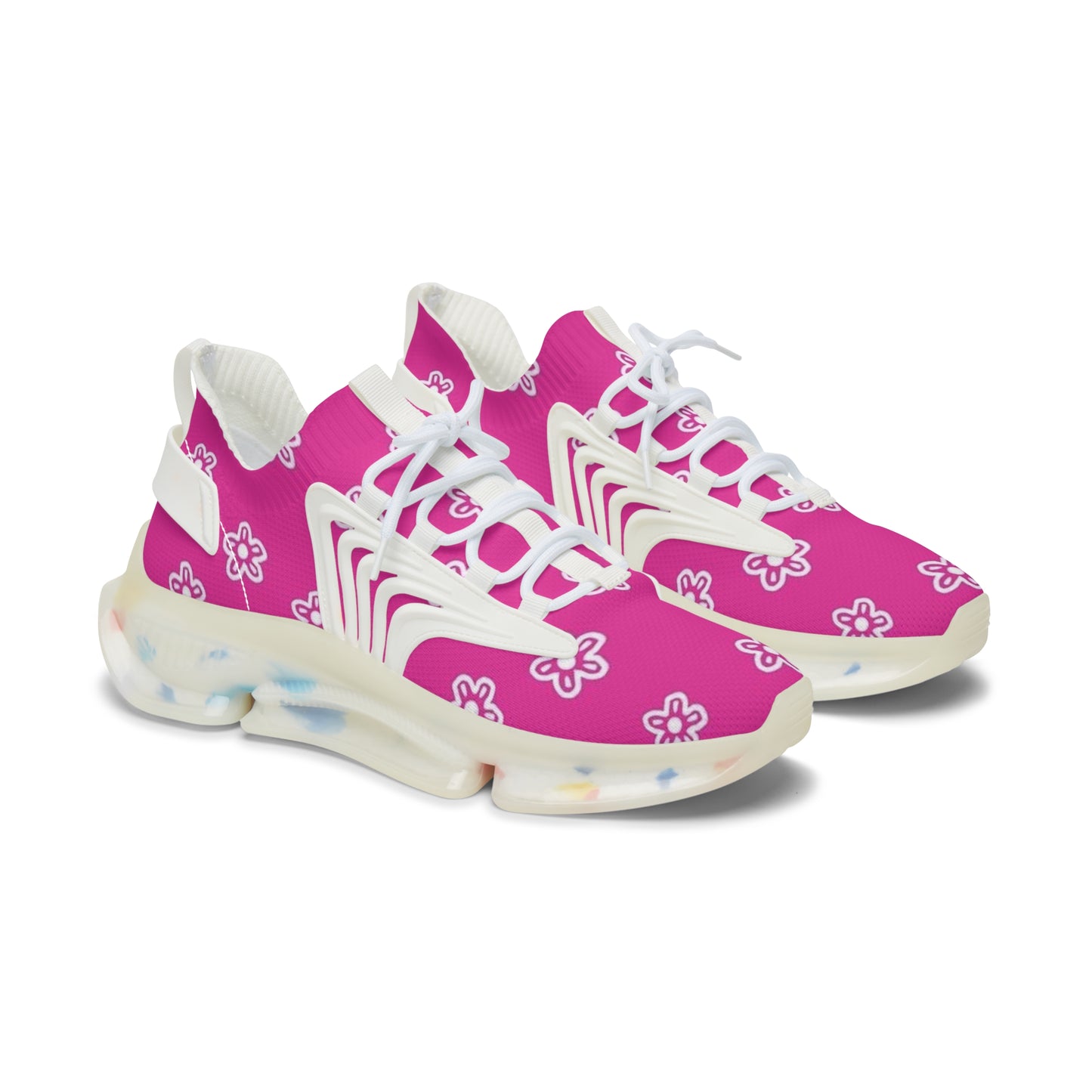 Floral Women's Mesh Sneakers - Cute Athletic Shoes for Spring, Casual Wear, Everyday Comfort, Fitness