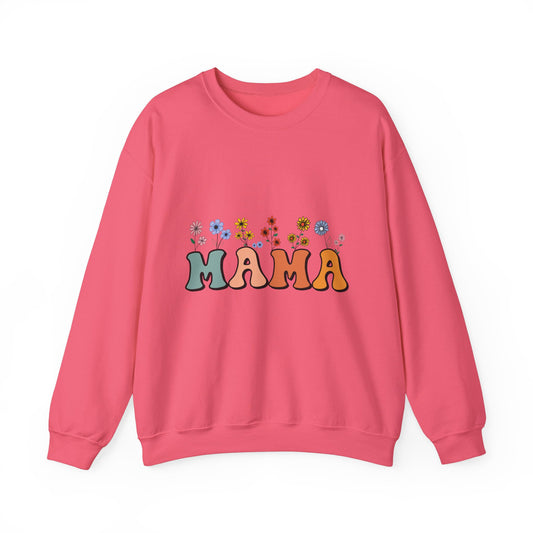 Floral Mama Sweatshirt, Cozy Adult Top, Mother's Day Gift