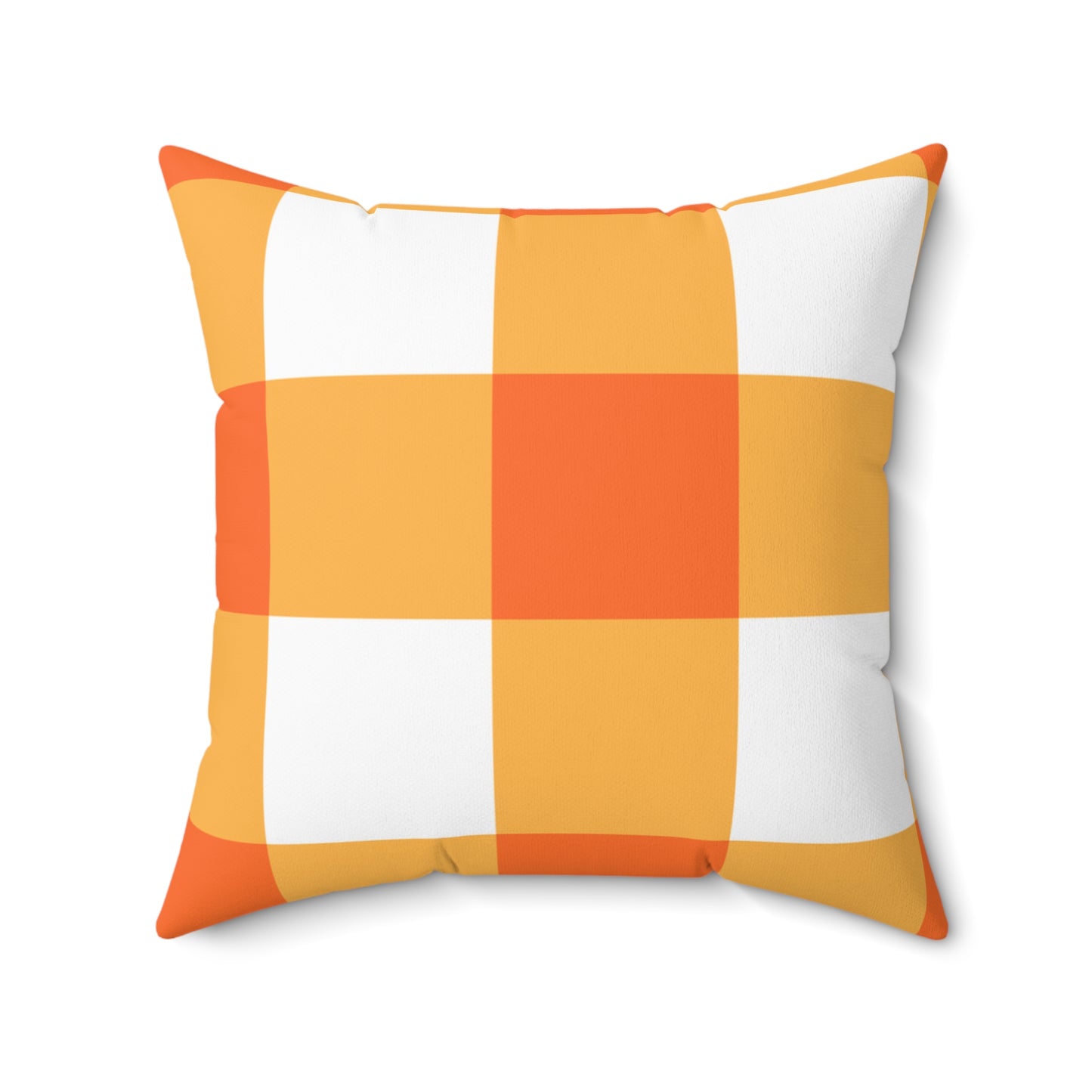 Bright Orange and White Checker Pattern Pillow, Decorative Cushion, Home Decor, Modern Accent Pillow