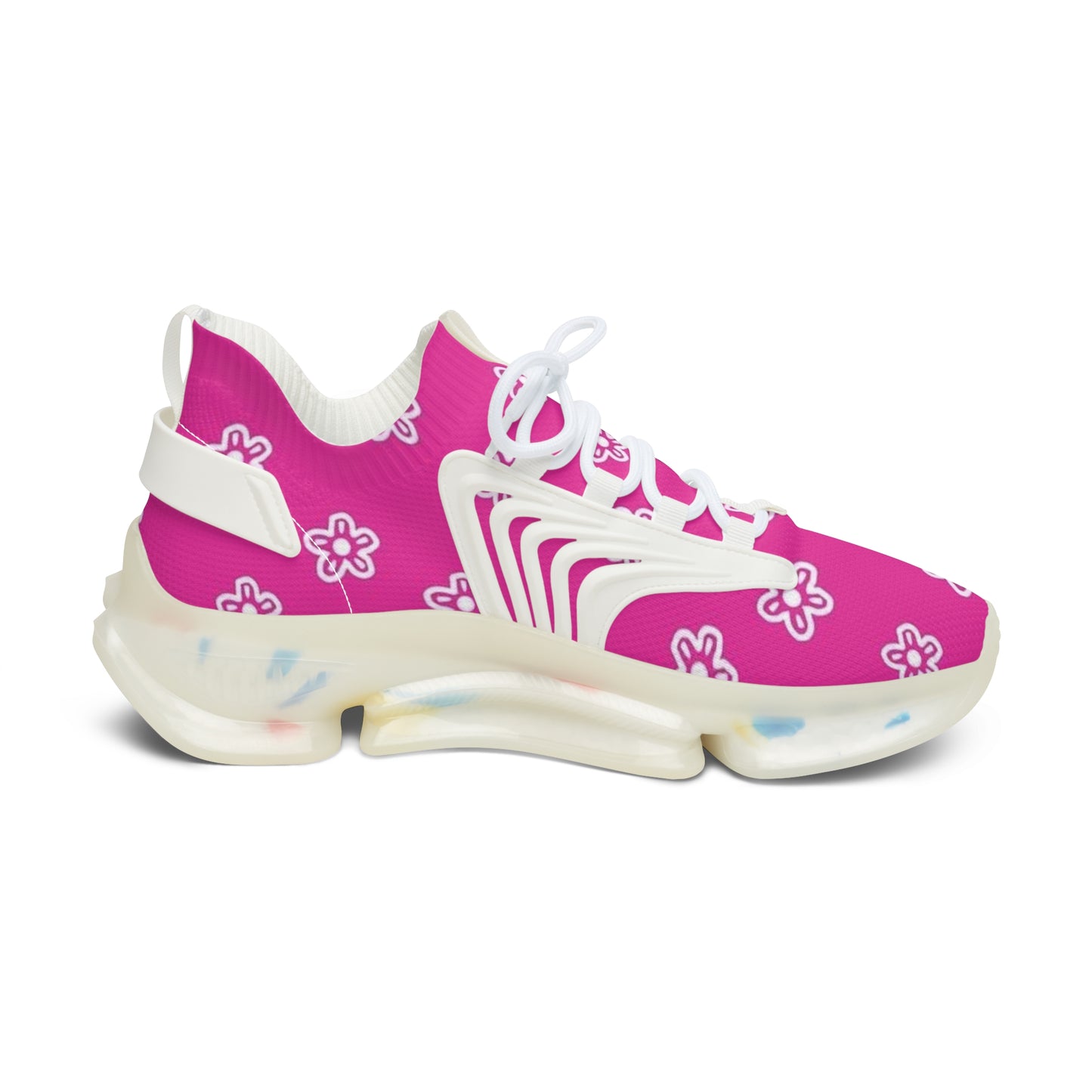 Floral Women's Mesh Sneakers - Cute Athletic Shoes for Spring, Casual Wear, Everyday Comfort, Fitness