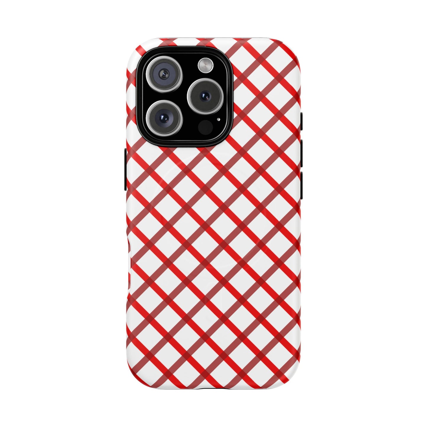 Stylish Magnetic Phone Cases | Trendy Red Pattern