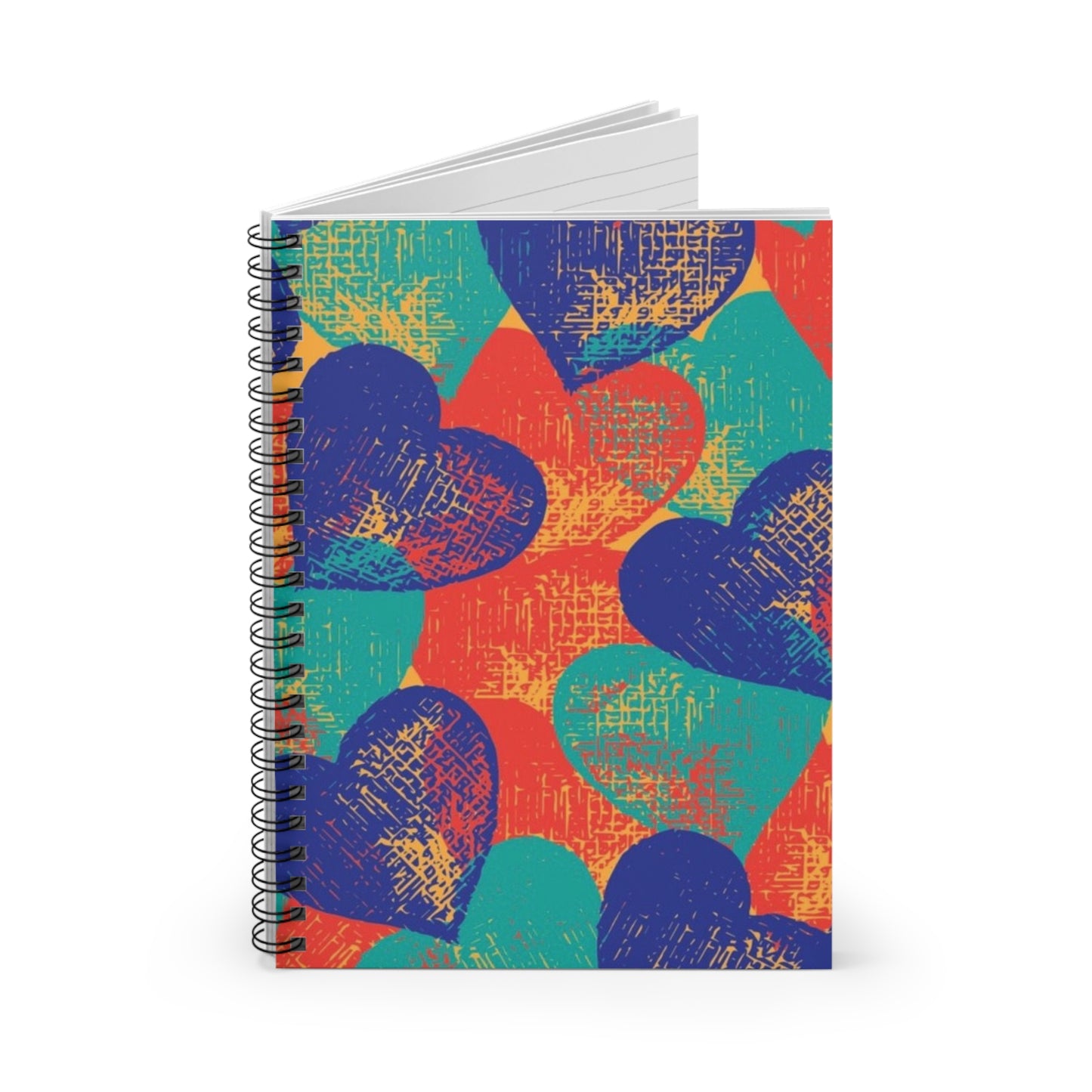 Colorful Heart Spiral Notebook for Creativity and Love