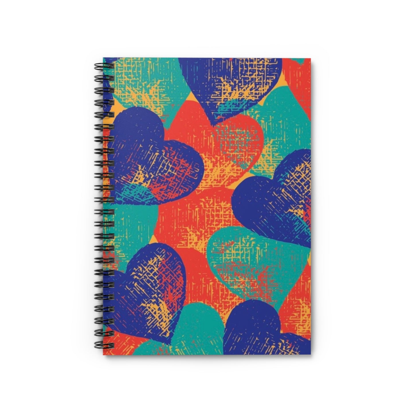 Colorful Heart Spiral Notebook for Creativity and Love