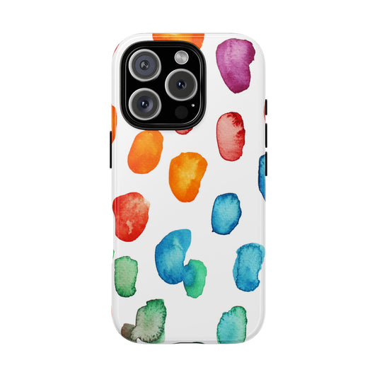 Artistic Phone Case, Colorful Watercolor Design, Tough Cases for Bright Personalities