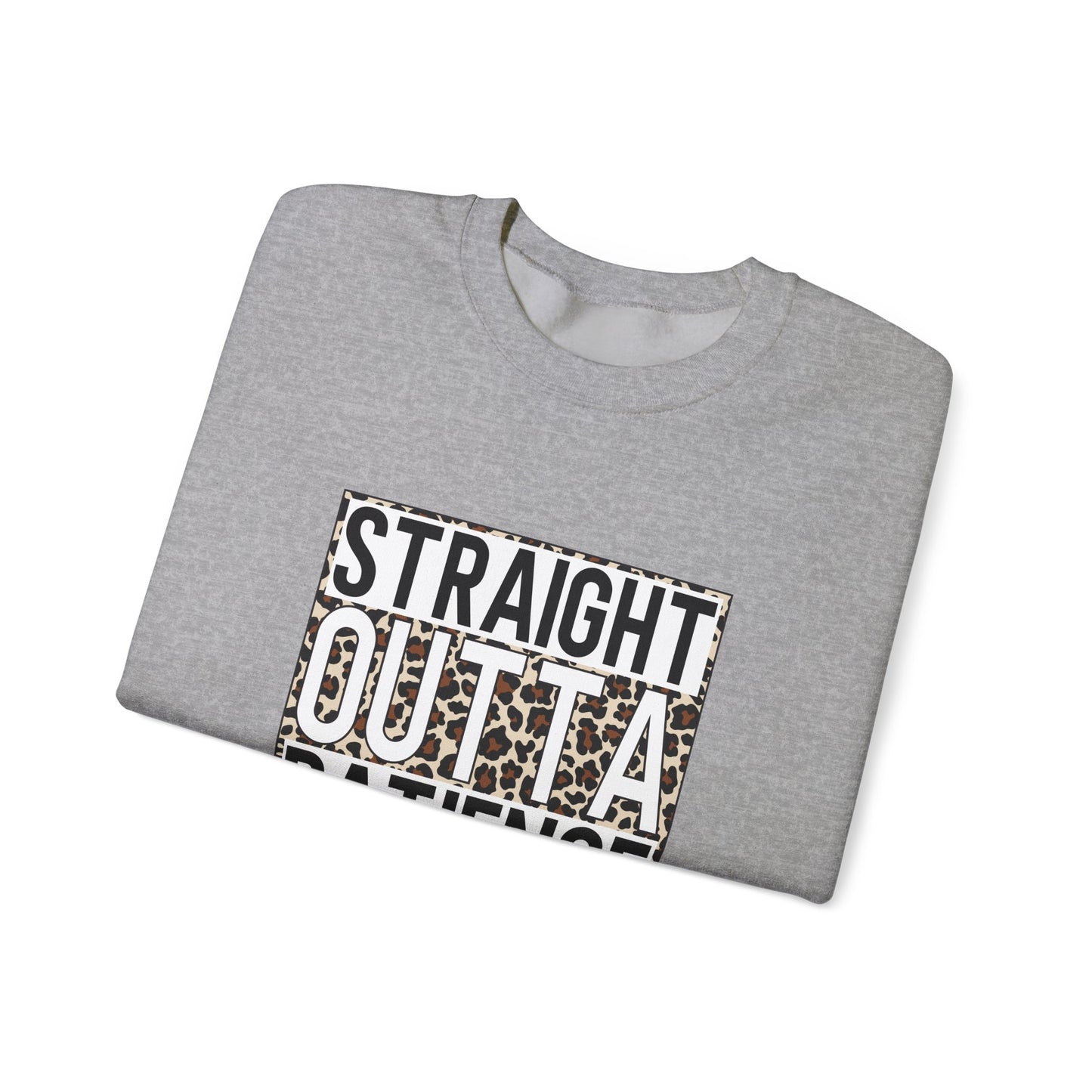 Straight Outta Patience Mom Life Crewneck Sweatshirt, Cozy Sweatshirt for Moms, Perfect Gift for Mother's Day