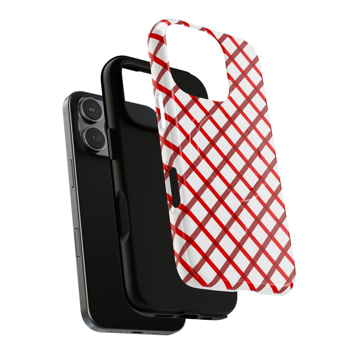 Stylish Magnetic Phone Cases | Trendy Red Pattern