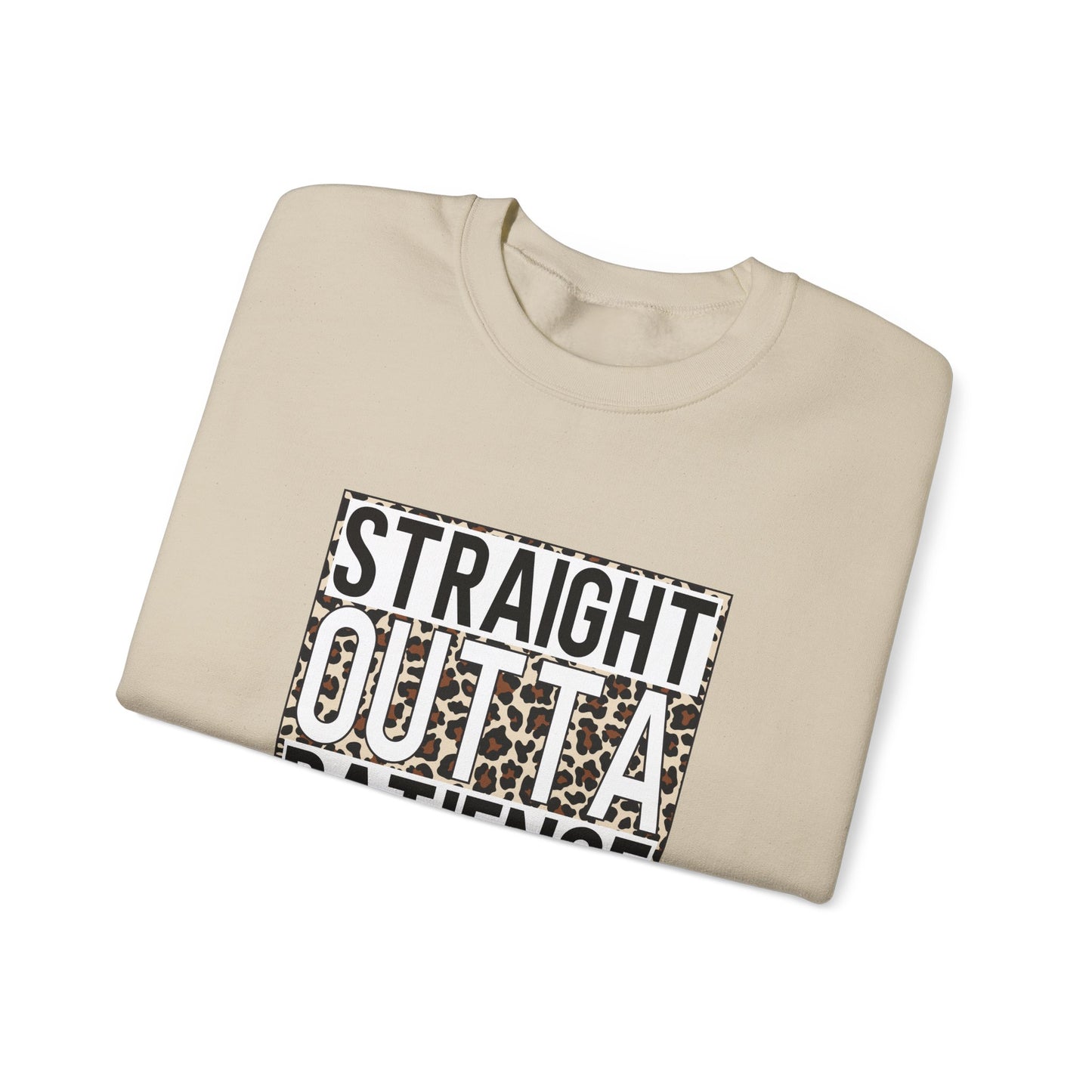 Straight Outta Patience Mom Life Crewneck Sweatshirt, Cozy Sweatshirt for Moms, Perfect Gift for Mother's Day