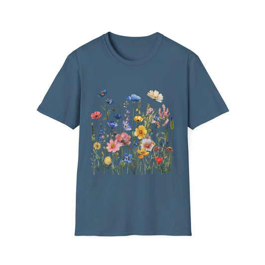 Floral Garden T-Shirt, Nature Lover Gift, Summer Fashion