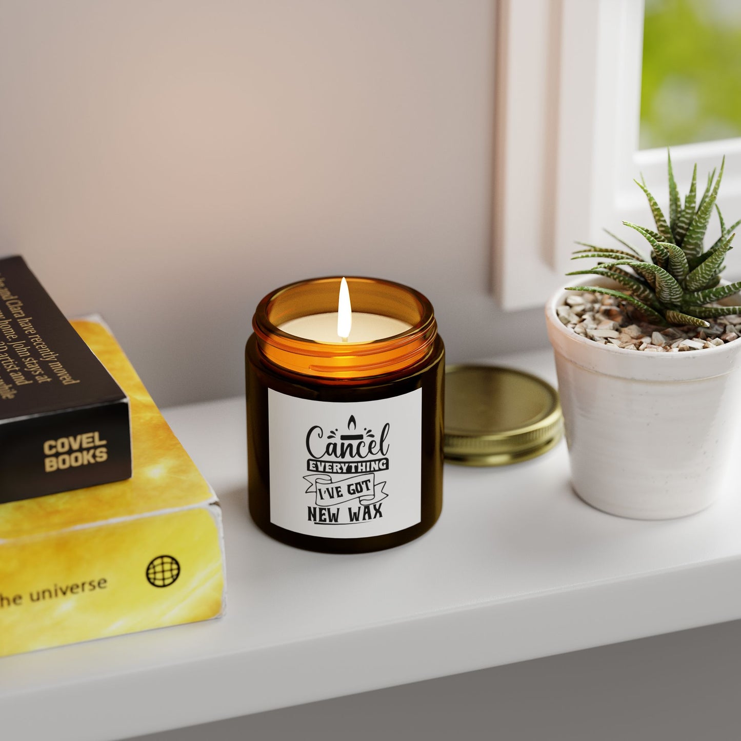 Coconut Apricot Scented Candle - Relaxing Fragrance