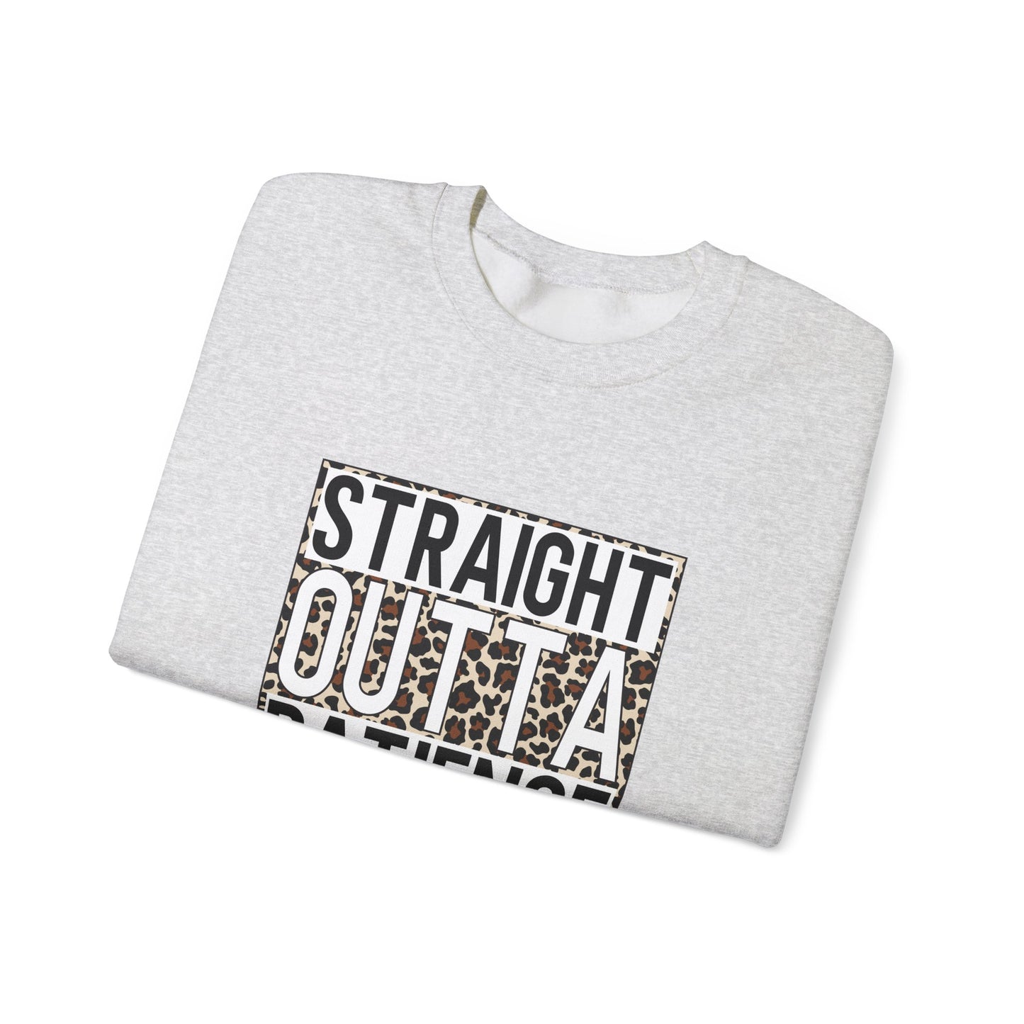 Straight Outta Patience Mom Life Crewneck Sweatshirt, Cozy Sweatshirt for Moms, Perfect Gift for Mother's Day