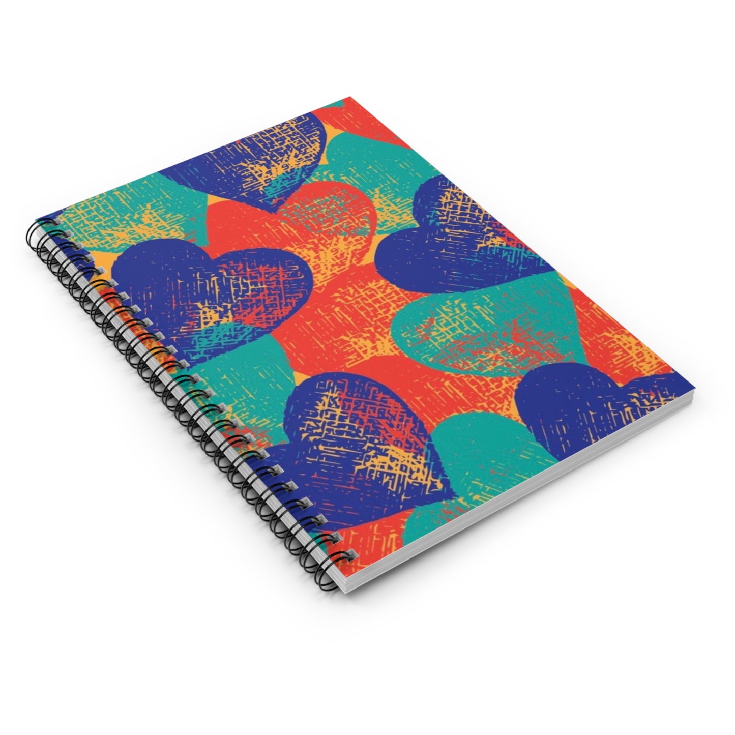 Colorful Heart Spiral Notebook for Creativity and Love